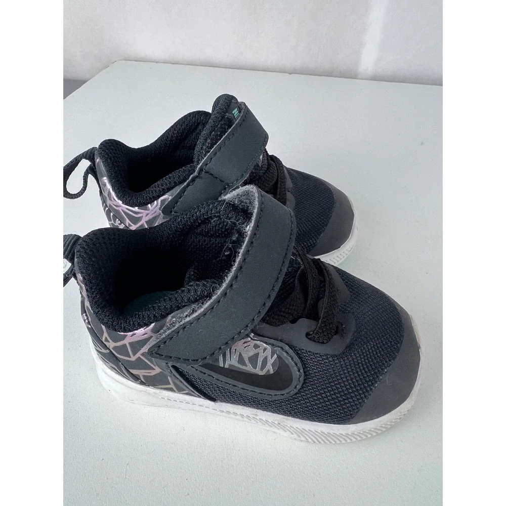 Nike Downshifter 9‎ TD Toddler Shoes Black Teal CI2688-001 Size 2C